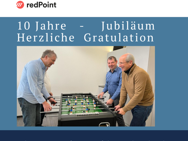 10-jähriges Firmenjubiläum – merci, Christoph!