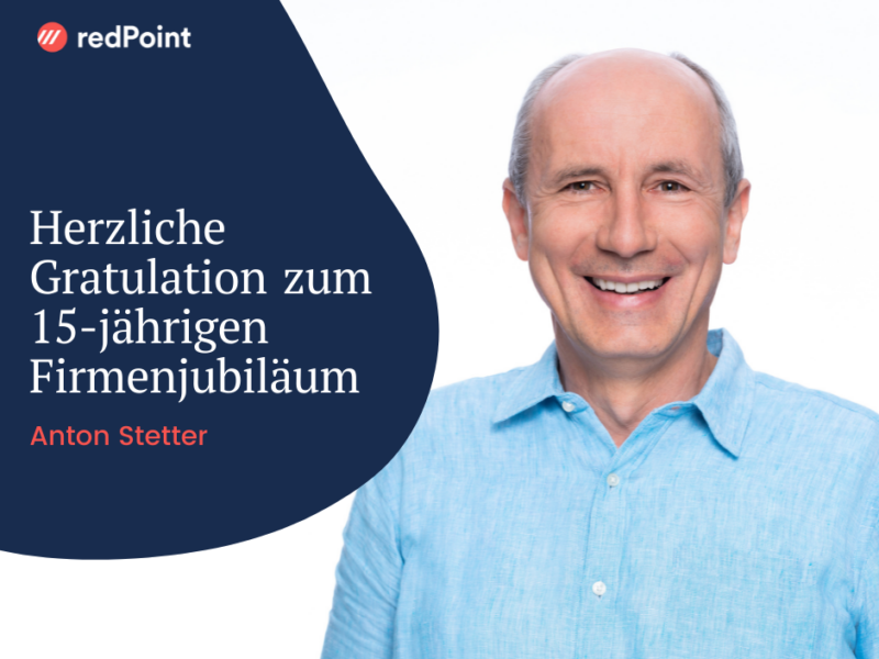 15 Jahre bei redPoint - Danke Anton