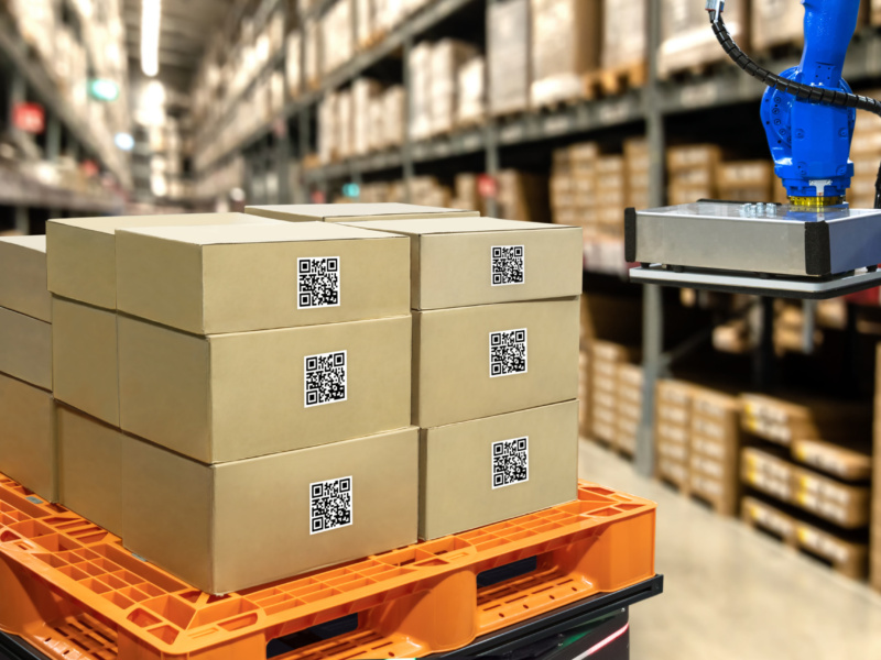 Barcode, KI, Roboter in der Logistik