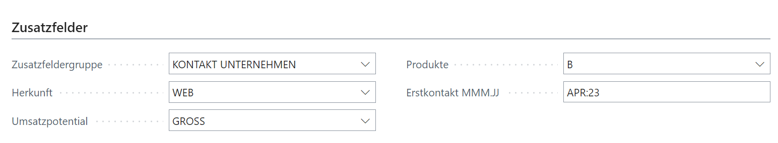 redPoint App Zusatzfelder